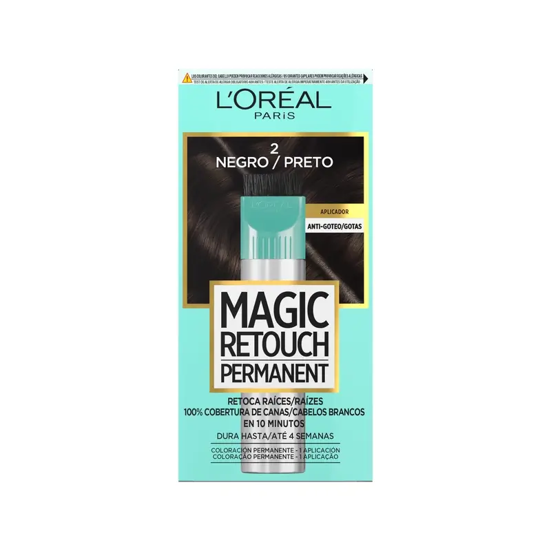 L'Oréal Paris Magic Retouch Permanent Retoca Raíces 02 Negro 18 ml