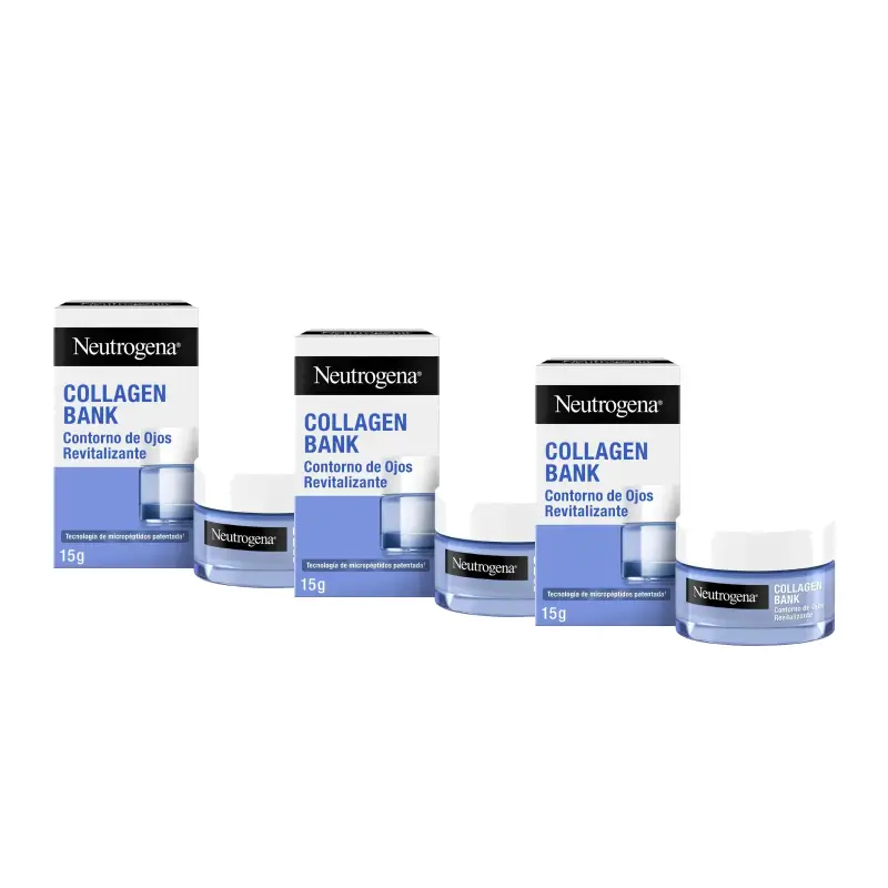 Neutrogena Collagen Bank Contorno De Ojos Revitalizante Crema Gel , Pack 3 x 15 ml