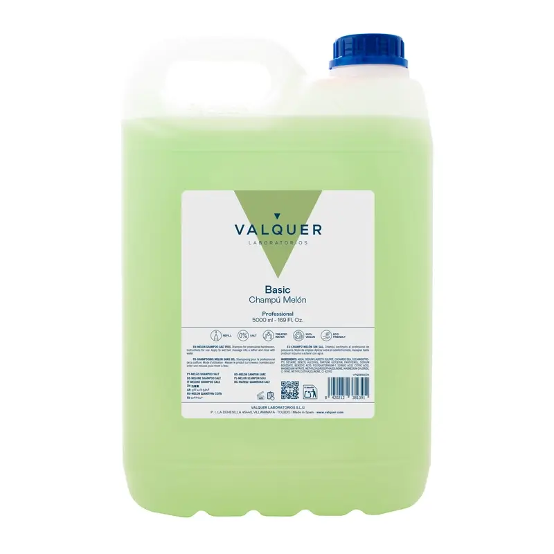Valquer Champú Melón Sin Sal , 5 L