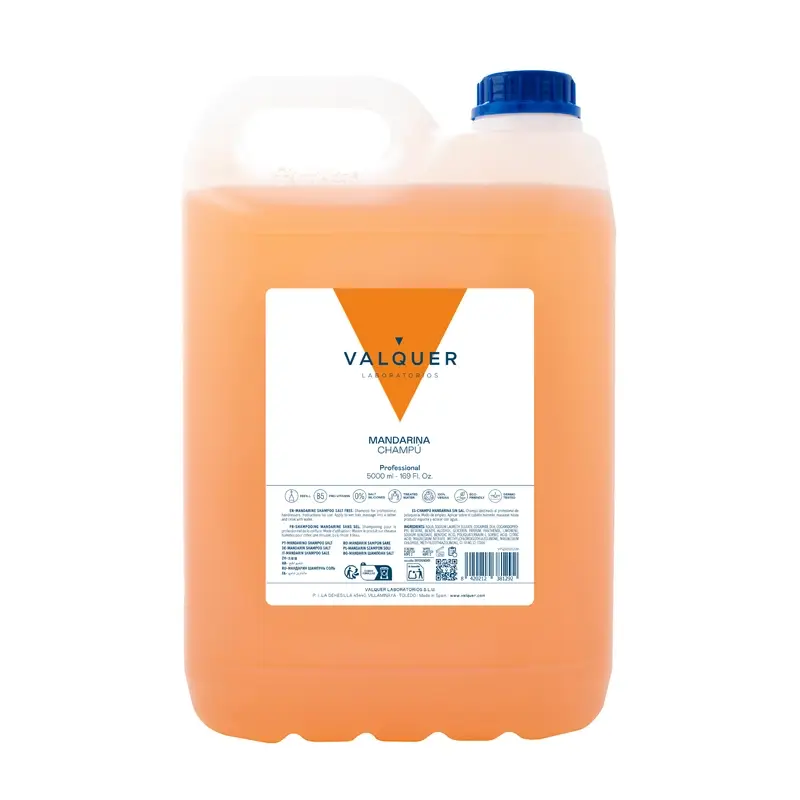 Valquer Champú Mandarina Sin Sal , 5 L