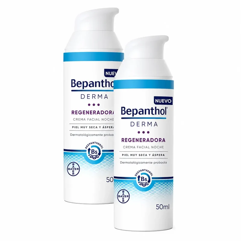 Bepanthol Derma Regeneradora Crema Facial Noche Pack 2 x 50 ml