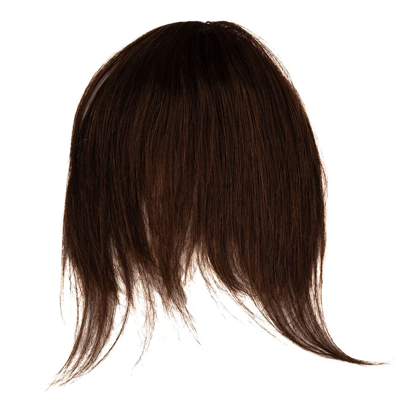 Human Hair Clip in Fringe - #2 Chocolate Brown