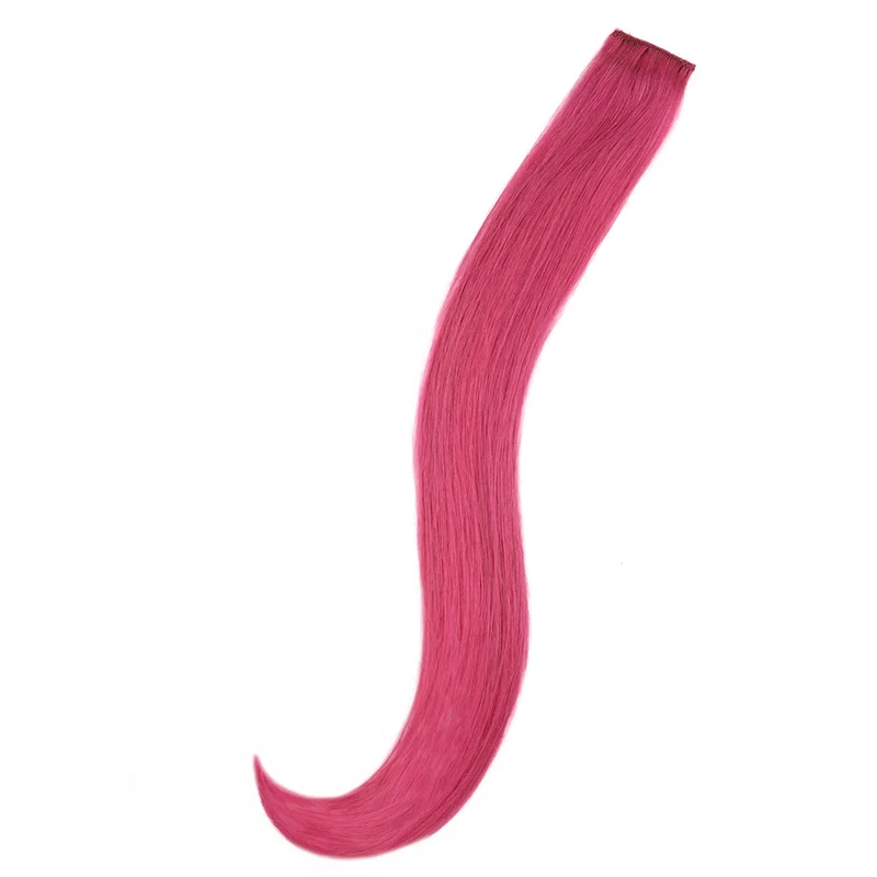 20" Human Hair Single Clip-in - PINK