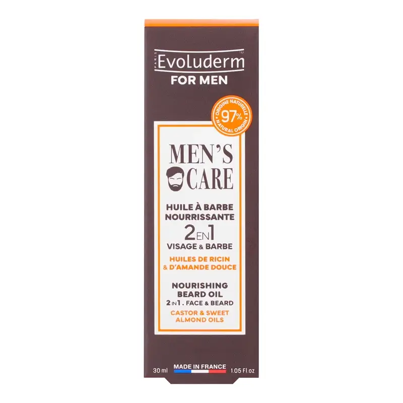 Evoluderm Aceite Nutritivo Para Barba - Para Hombres, 30 ml