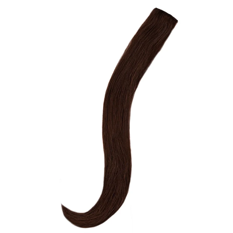 20" Human Hair Single Clip-in - #2 Chocolate Brown