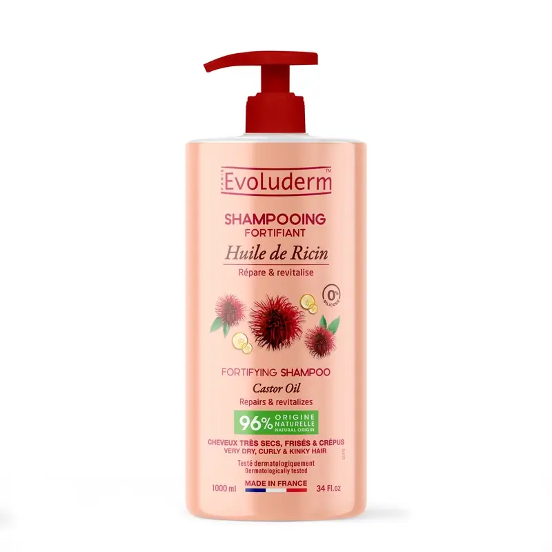 Evoluderm Champú Aceite De Ricino, 1000 ml