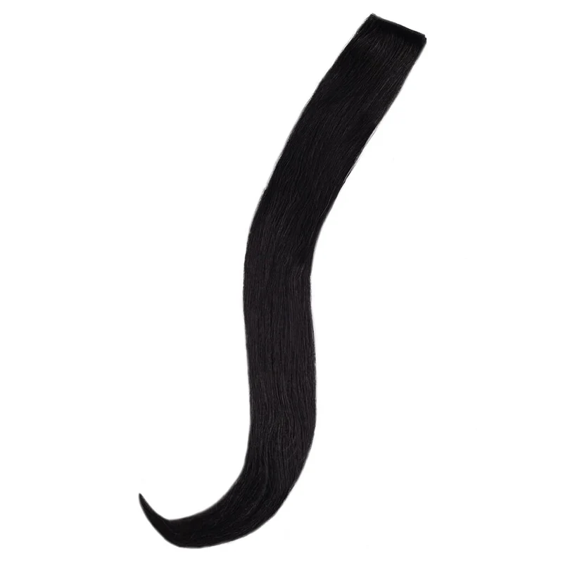 20" Human Hair Single Clip-in - #1 Black