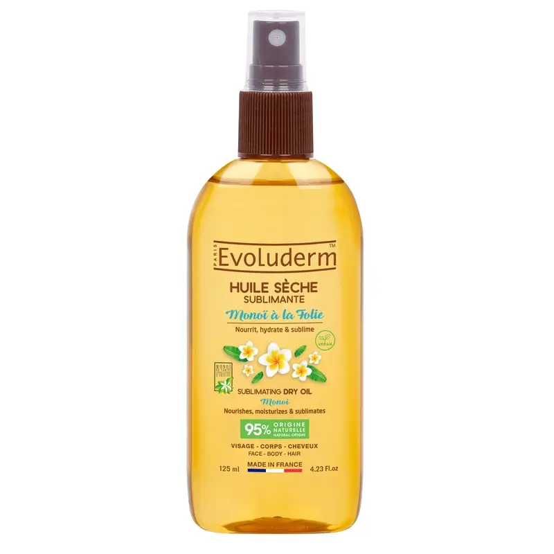 Evoluderm Monoi A La Folie De Aceite Seco, 125 ml