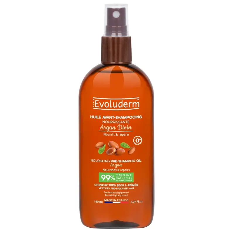 Evoluderm Aceite Pre-Champú Nutritivo Argan Divin, 150 ml