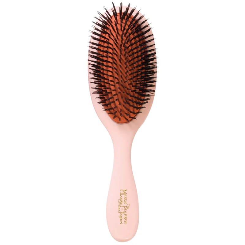 B3 Handy Extra Stiff Boar Bristle Hairbrush – Pink