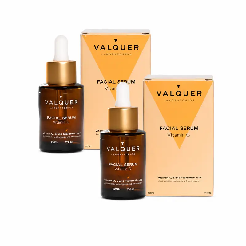 Valquer Skin Care Serum Facial Vitamina C, Pack 2 x 30 ml
