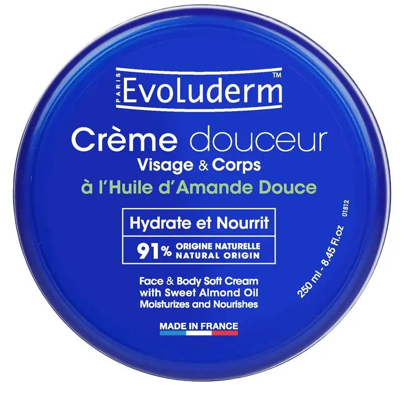 Evoluderm Crema De Cara Y Cuerpo Dulce Almendra, 250 ml