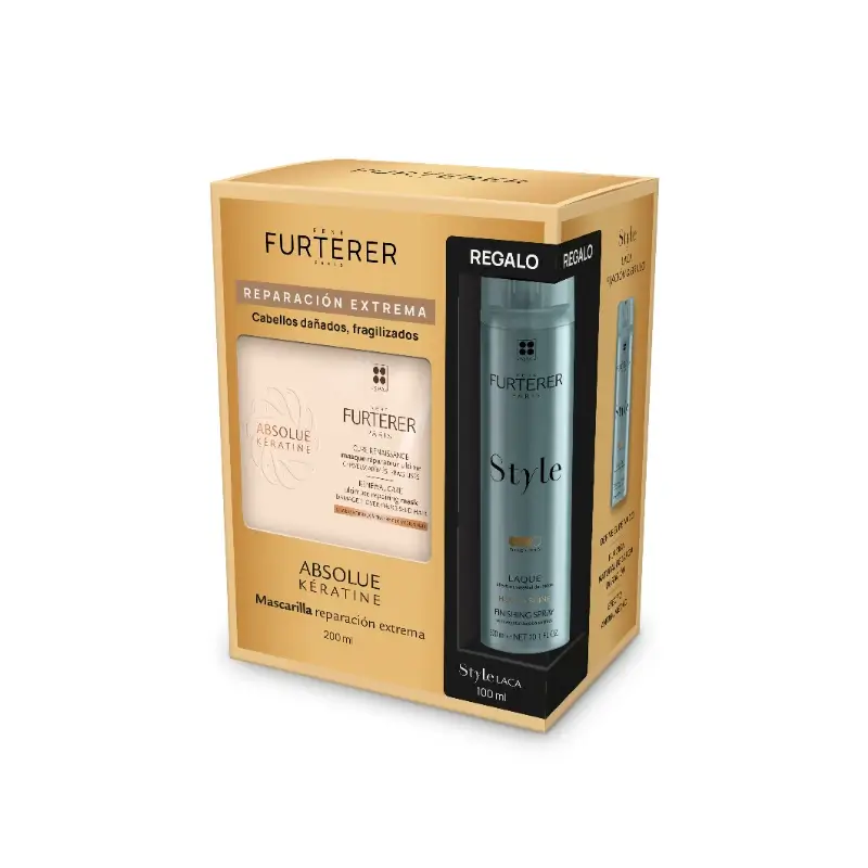 René Furterer Rf Pack Abs Keratine Mask 200Ml + Style Laca 100Ml