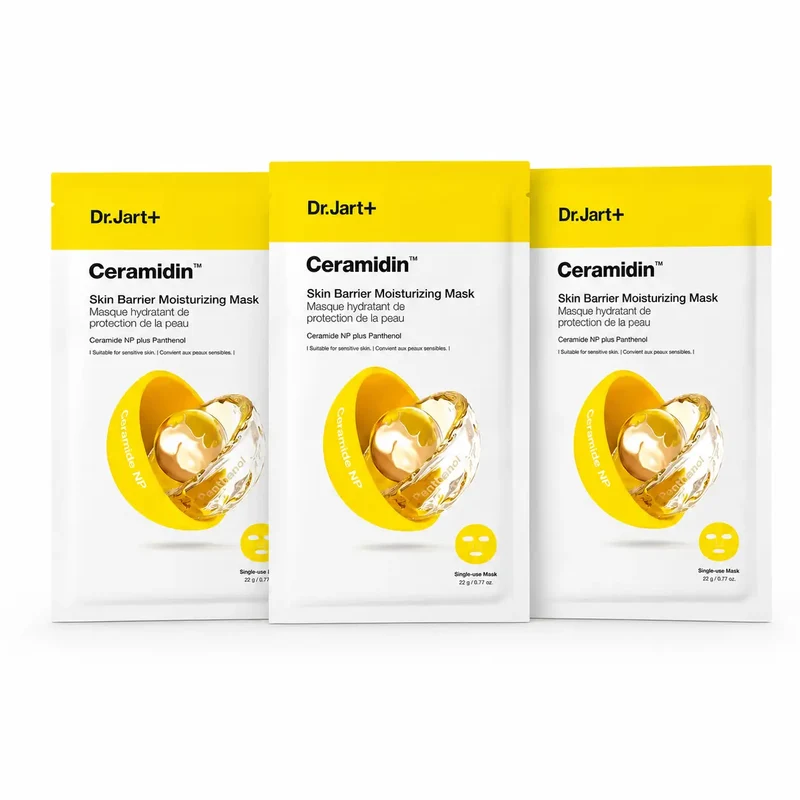 Dr.Jart+ Ceramidin Mascarilla Hidratante De Protección De La Piel, 22 Gr , pack 3