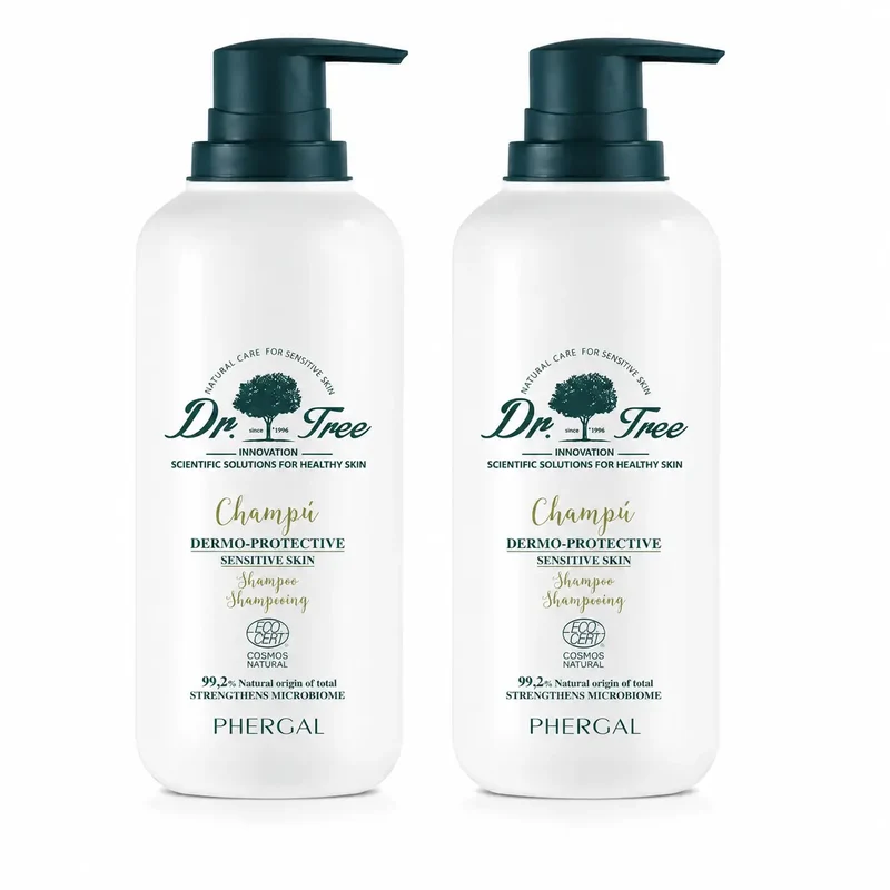 Dr. Tree Champu Dermoprotector Natural Cuero Cabelludo Sensible 400 Ml , pack 2