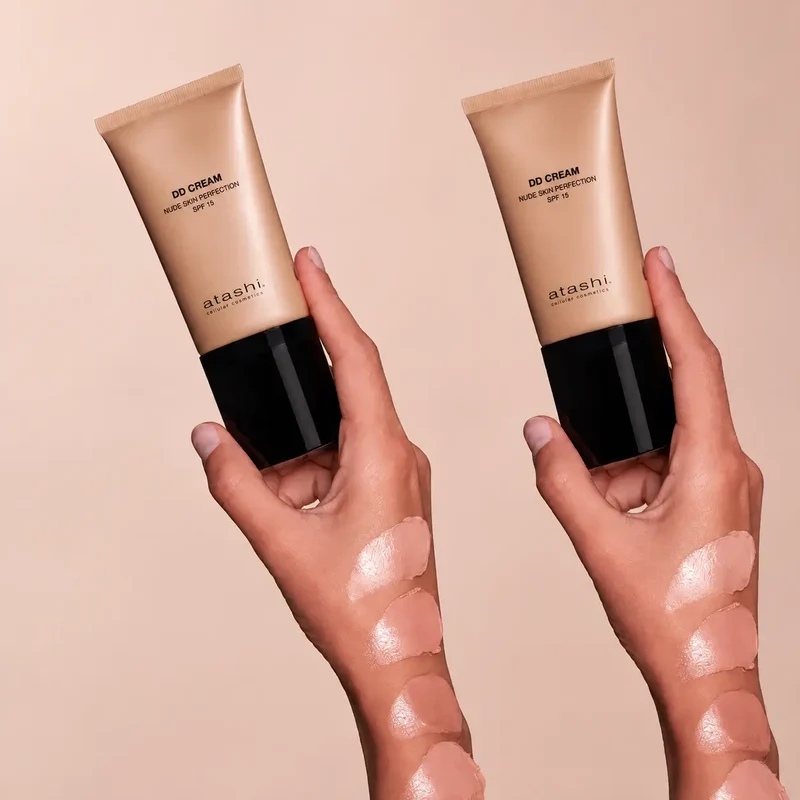 Atashi Dd Cream Hidratante Con Color Spf 15 - Tono Beige , pack 2