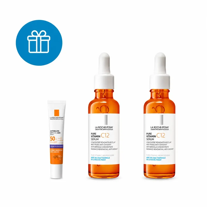 La Roche Posay Sérum Pure Vitamin C12 Antioxidante Y Antiarrugas, Pack 2 x 30 ml