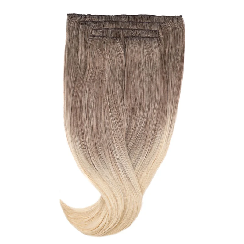 22" Synthetic 5pc Clip In - #6/613O Light Brown/Blonde Ombre