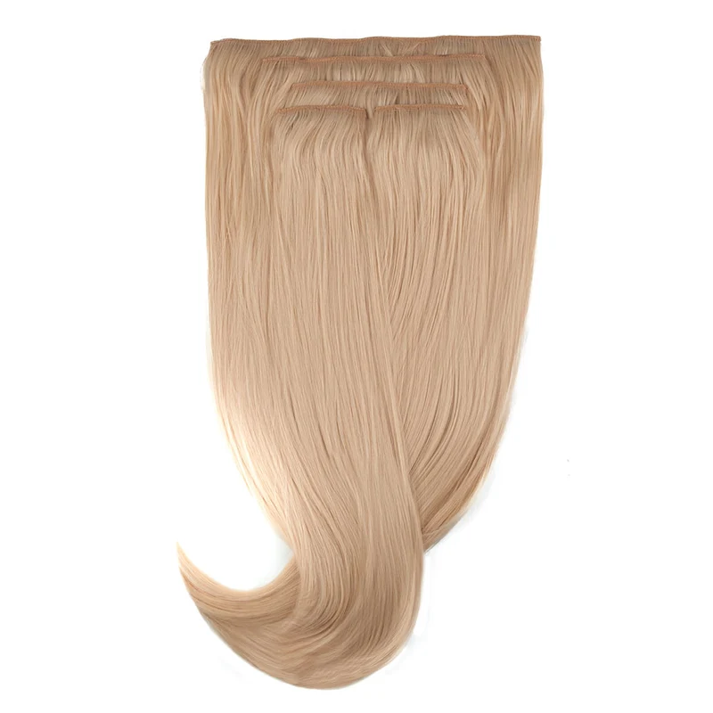 22" Synthetic 5pc Clip In - #10 Light Caramel
