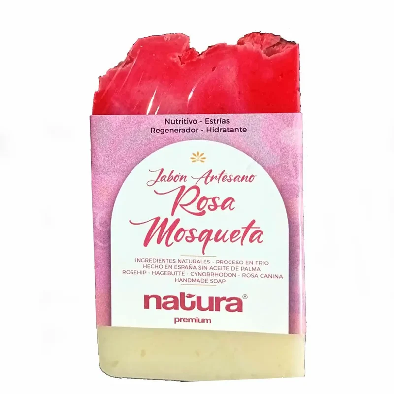 Natura Premium Jabon Facial Artesano Rosa Mosqueta, 107,7 gr