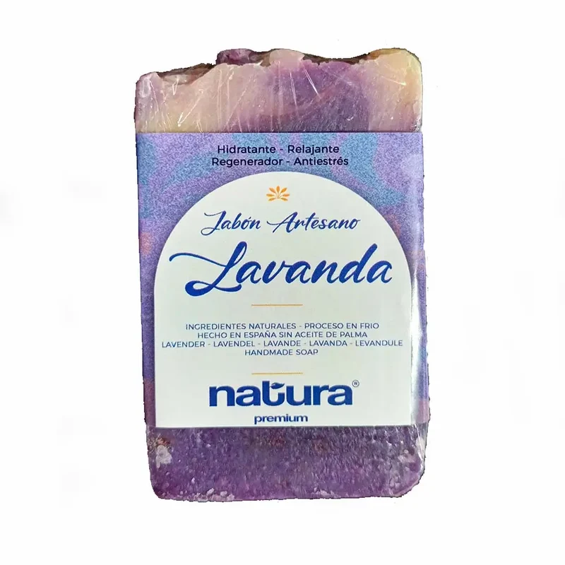 Natura Premium Jabon Facial Artesano Lavanda, 107,7 gr