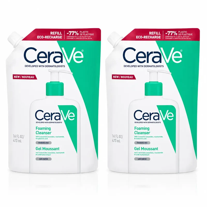 Cerave Pack Cerave Recarga Gel Limpiador Espumoso , 473 Ml, x2