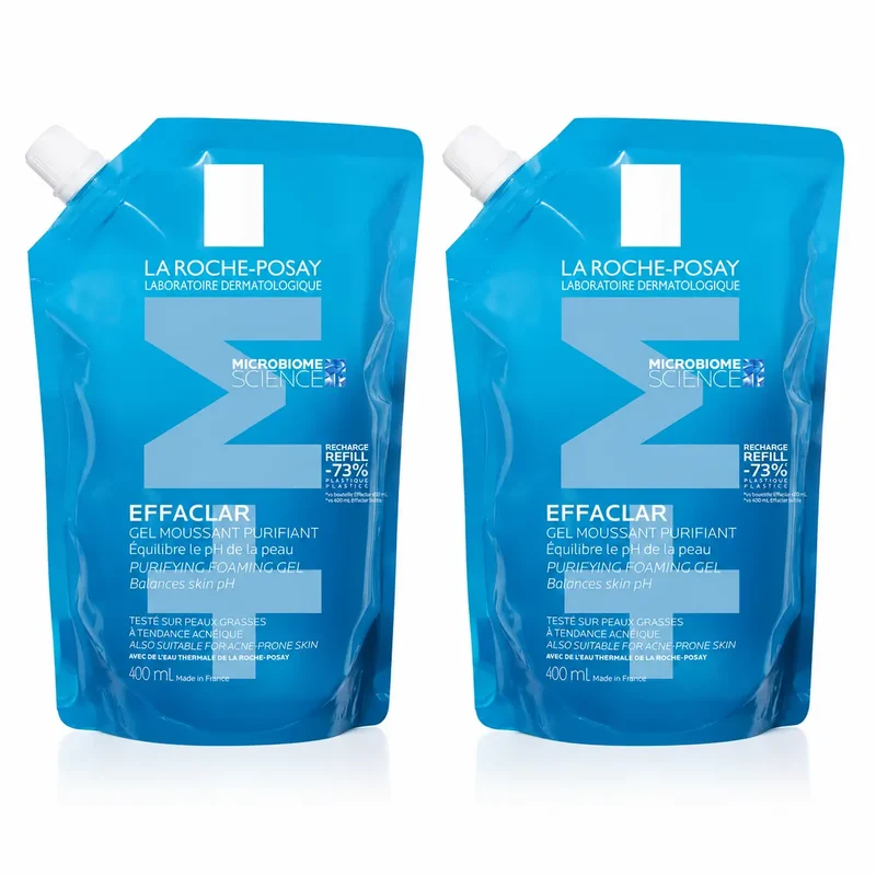 La Roche Posay Pack La Roche Posay Effaclar Gel Purificante +M Ecorecarga 400Ml, x2