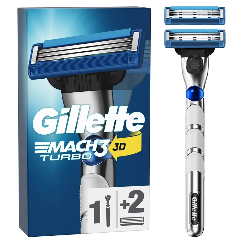 Gillette Mach3 Turbo maquinilla hombre + 2 Recambios