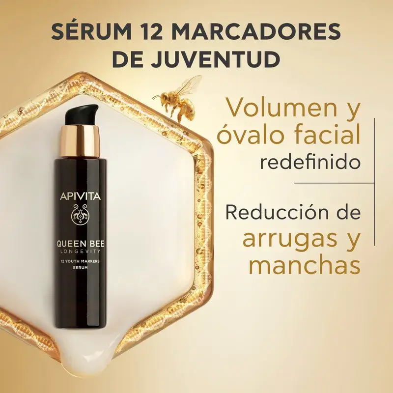 Apivita Queen Bee Longevity Sérum 12 Marcadores De Juventud, 30 ml