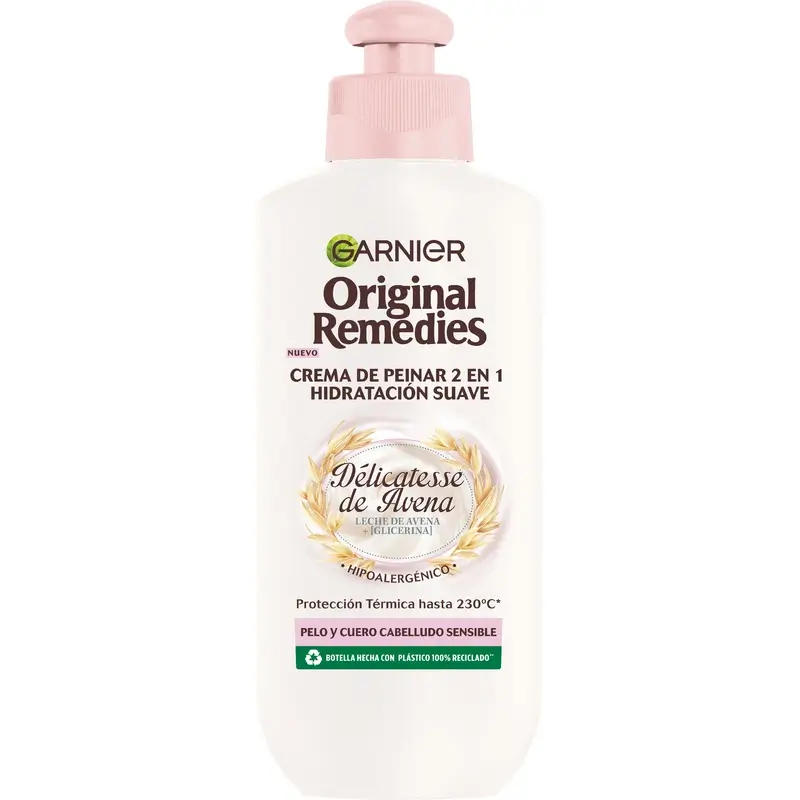Garnier Ultra Doux 2 En 1 Crema De Peinar Hidratación Suave, 200 ml