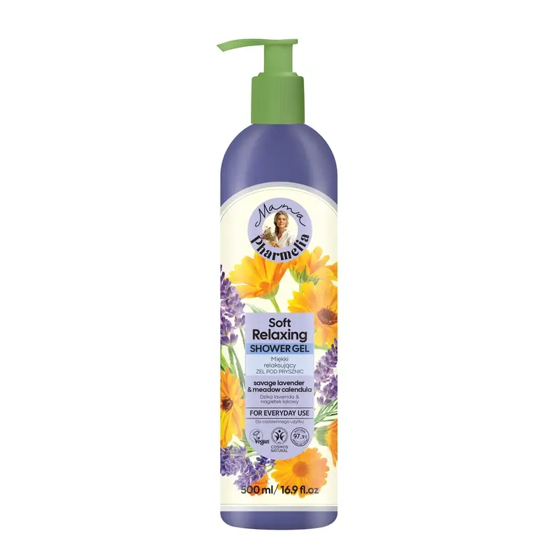 Mama Pharmelia Gel De Ducha Suave & Relajante Con Lavanda Silvestre Y Caléndula De Pradera, 500 Ml