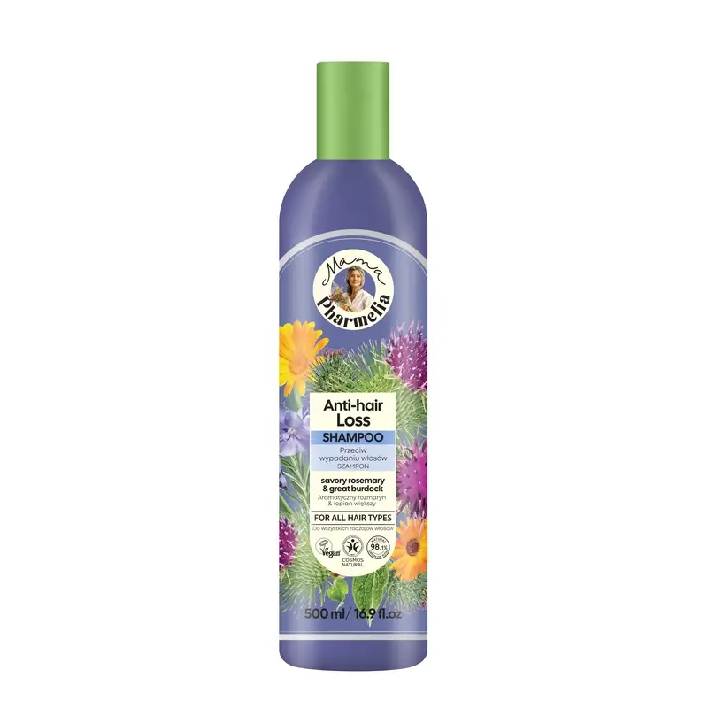 Mama Pharmelia Champú Stop Caida Romero Aromático Y Bardana Nutritiva, 500Ml