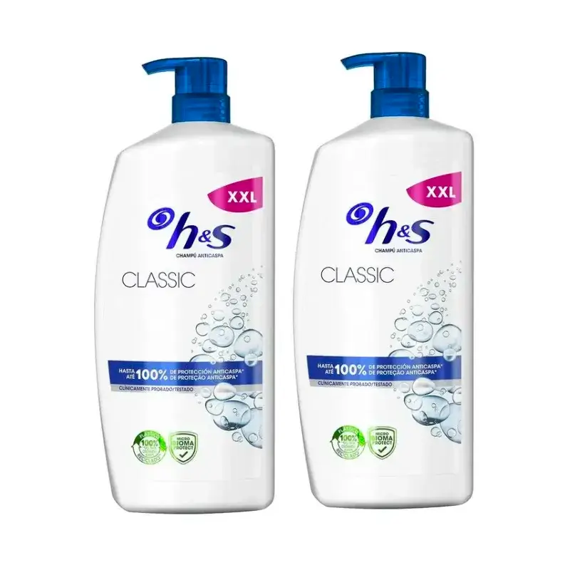 H&S Clásico Champú, Pack 2 x 1000 ml