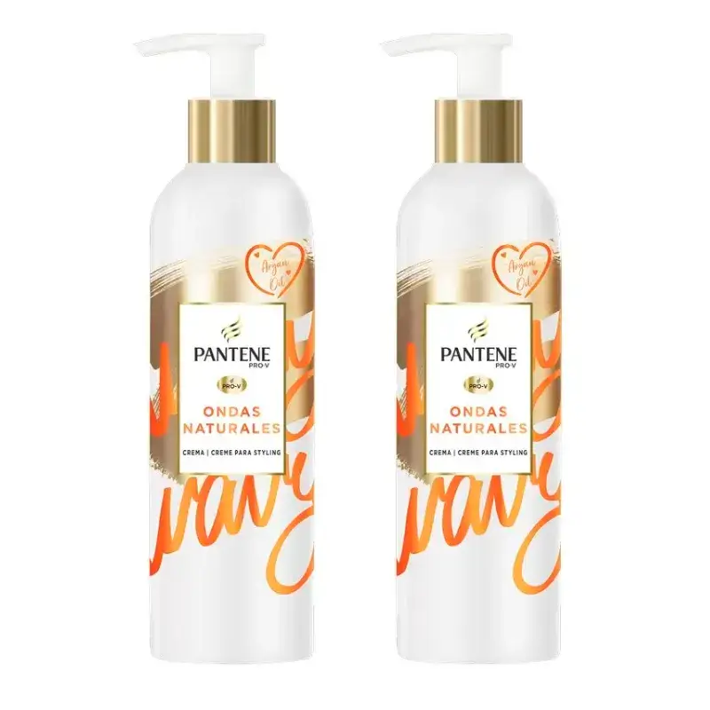 Pantene Pro-V Crema Nutritiva Ondas Naturales, Pack 2 x 235 Ml