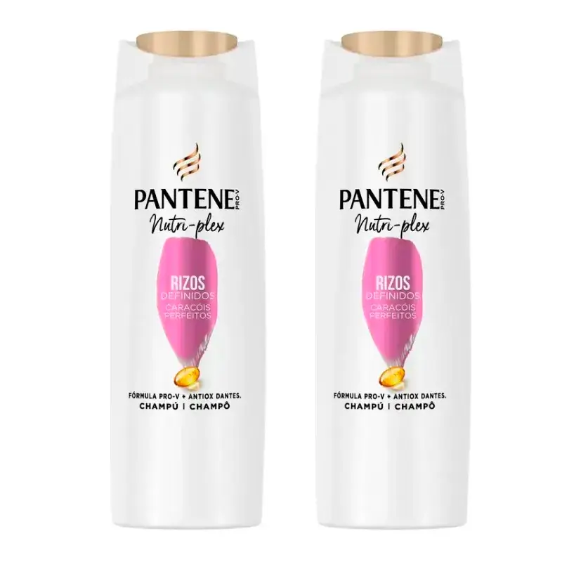 Pantene Nutri Plex Champú Rizos , Pack 2 x385Ml