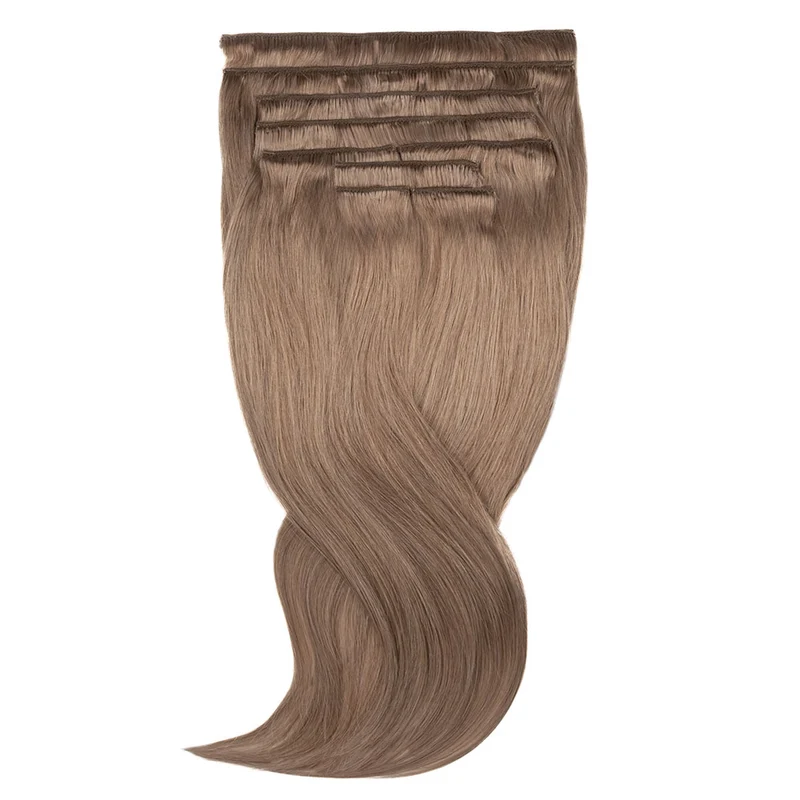20" Human Hair 9pc Clip In - #17 Almond Blonde