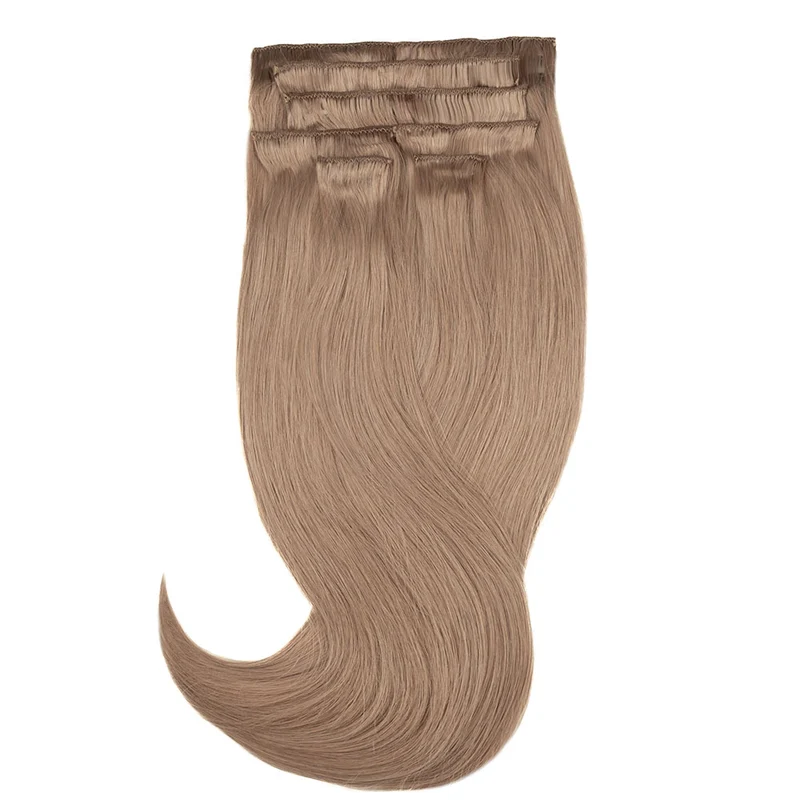 20" Human Hair 7pc Clip In - #17 Almond Blonde