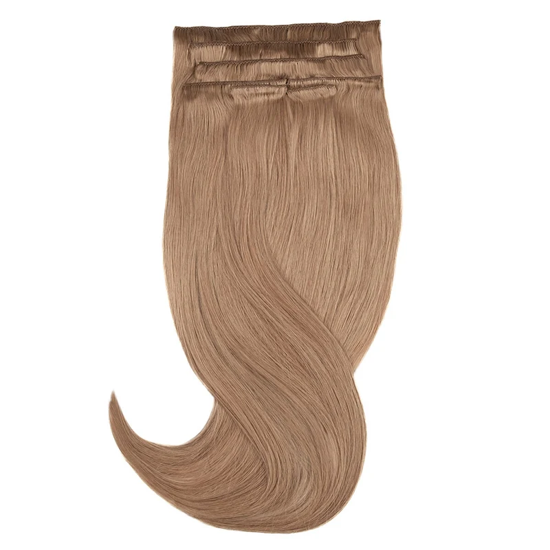20" Human Hair 7pc Clip In - #10 Light Caramel