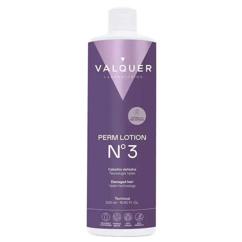 Valquer Líquido Para Permanente Nº3 (Cabello Dañado) , 500 ml