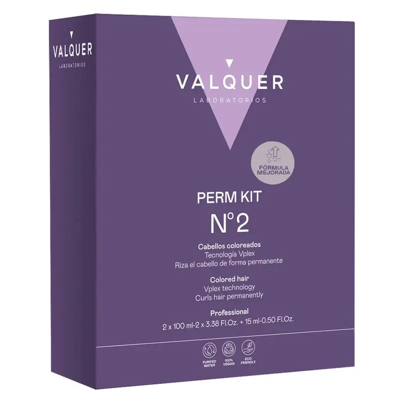 Valquer Kit Profesional Para Permanente – Nº 2 (Cabello Teñido) , 210 ml