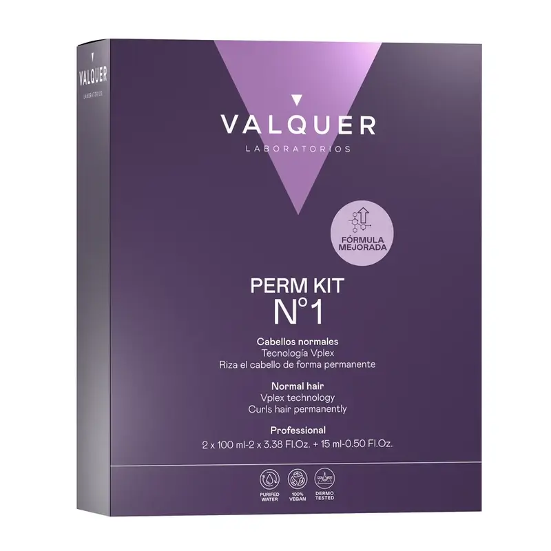 Valquer Kit Profesional Para Permanente Nº 1 – Cabellos Normales | Rizado Duradero En 3 Pasos