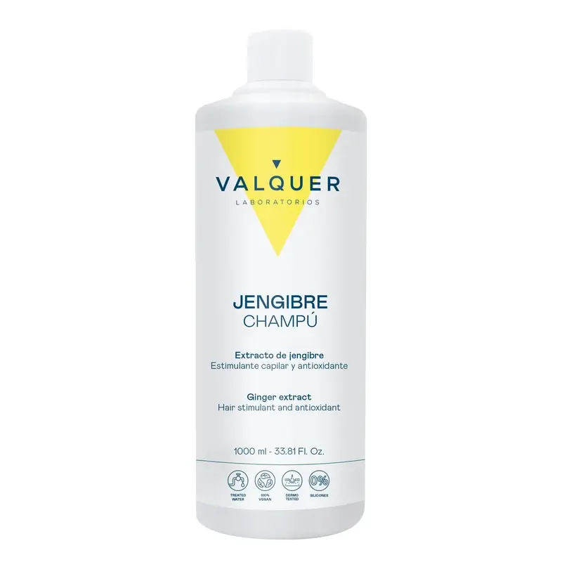 Valquer Champú Jengibre Ginger Strong - Anticaspa, Revitalizante Y Fortalecedor , 1 L