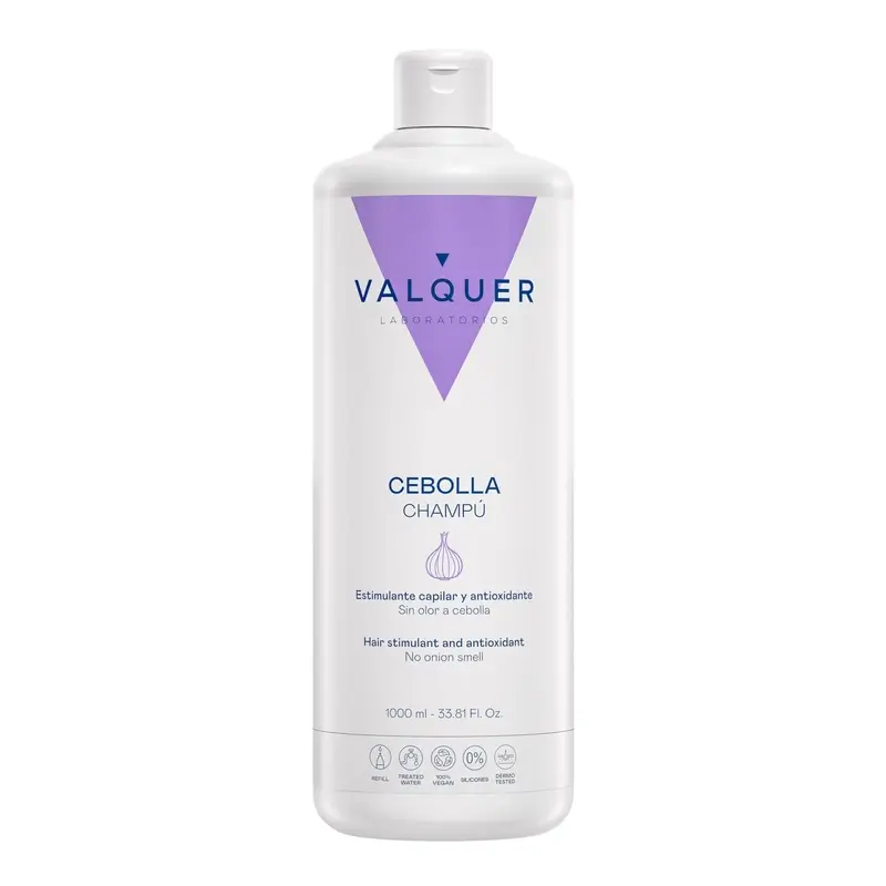 Valquer Champú De Cebolla - Revitalizante, Antioxidante Y Purificante , 1 L