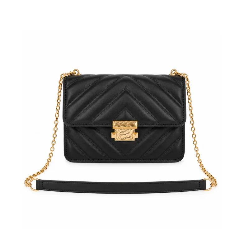 Miomu Bolso Acolchado con Correa de Cadena Dorada mm