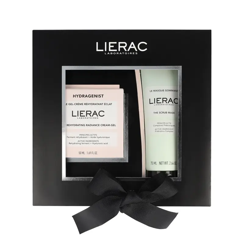 Lierac Hydragenist Cofre Gel Crema Rehidratante Luminosidad + Mascarilla Exfoliante, 125 ml