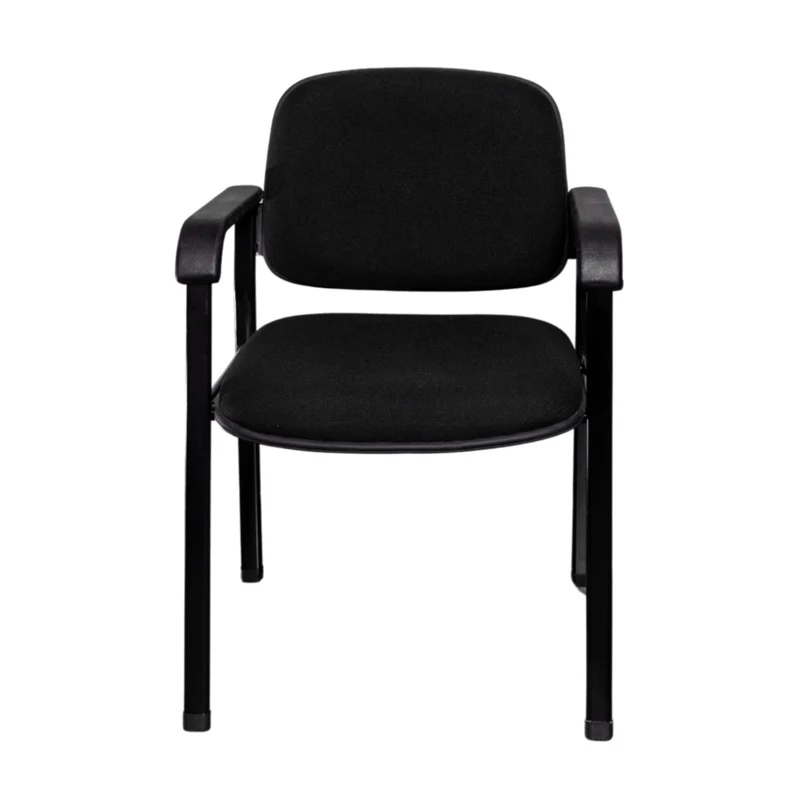 Ofigen Silla de Espera para Oficina con Reposabrazos Forro Damasco, MS004