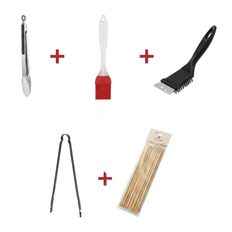 Keyo Kit de Accesorios para Barbacoa, 5 Piezas