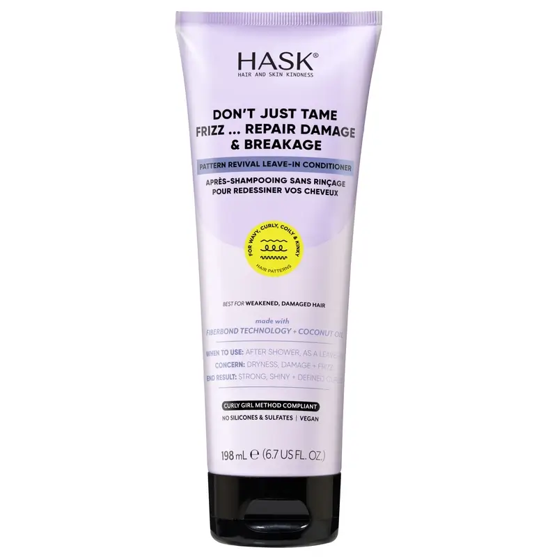 Hask Acondicionador Sin Aclarado Anti Encrespamiento Texture , 198 ml