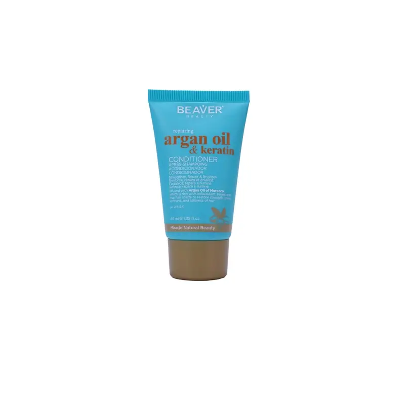 Beaver Minitalla Acondicionador Reparador Argan Oil & Keratin , 40 ml
