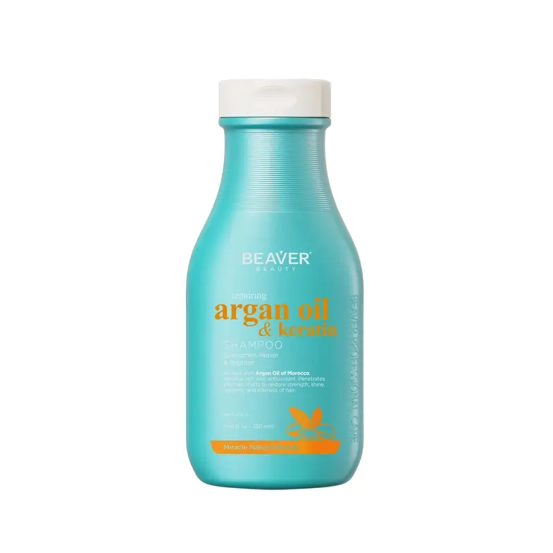 Beaver Champú Reparador Argan Oil & Keratin , 350 ml